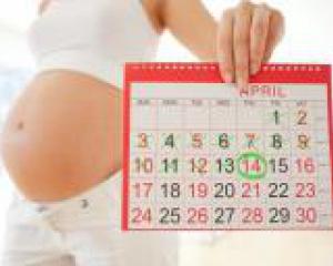 беременная девушка держит в руках листок календаря